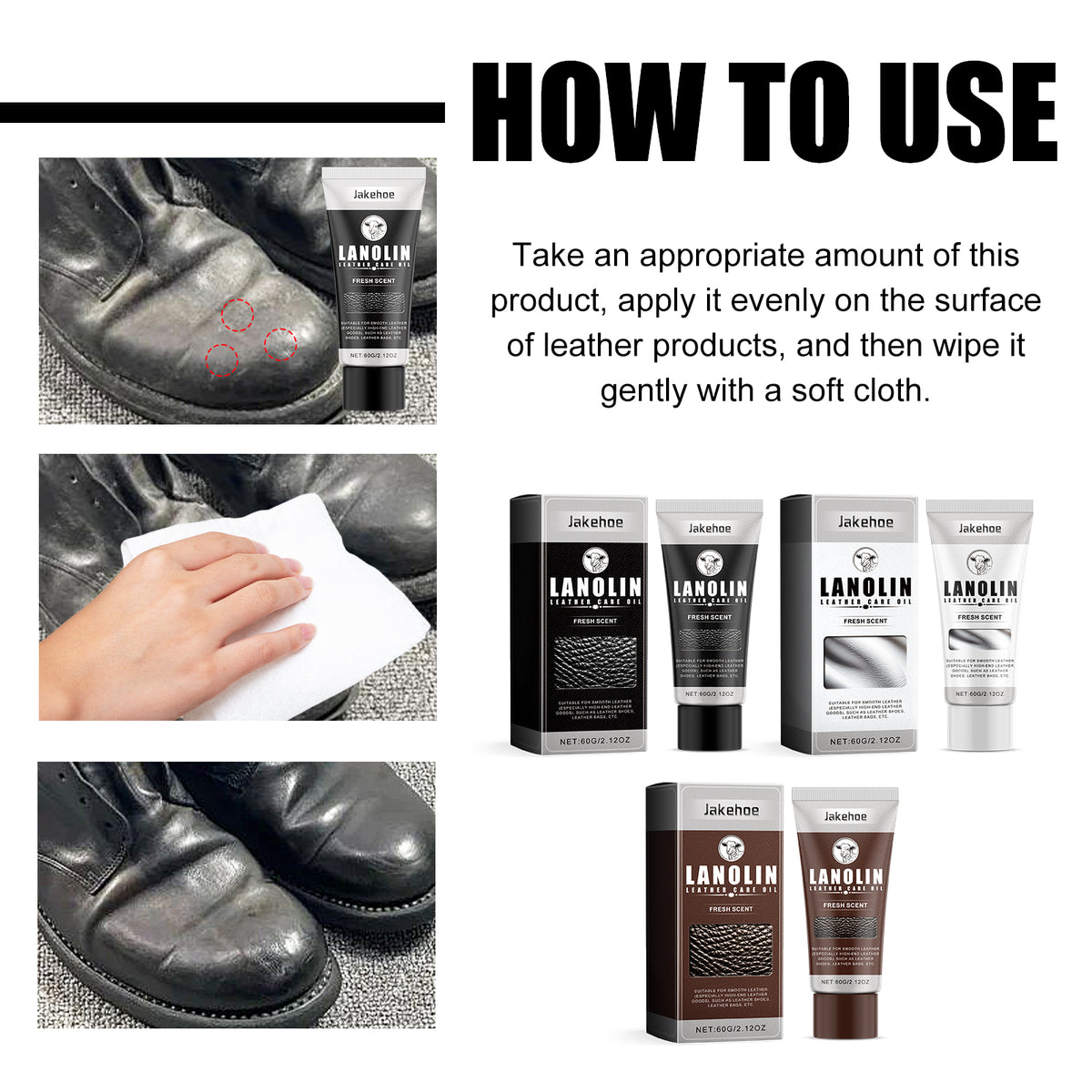 Lanolin Leather Care Oil for Cleaning & Polishing Goods