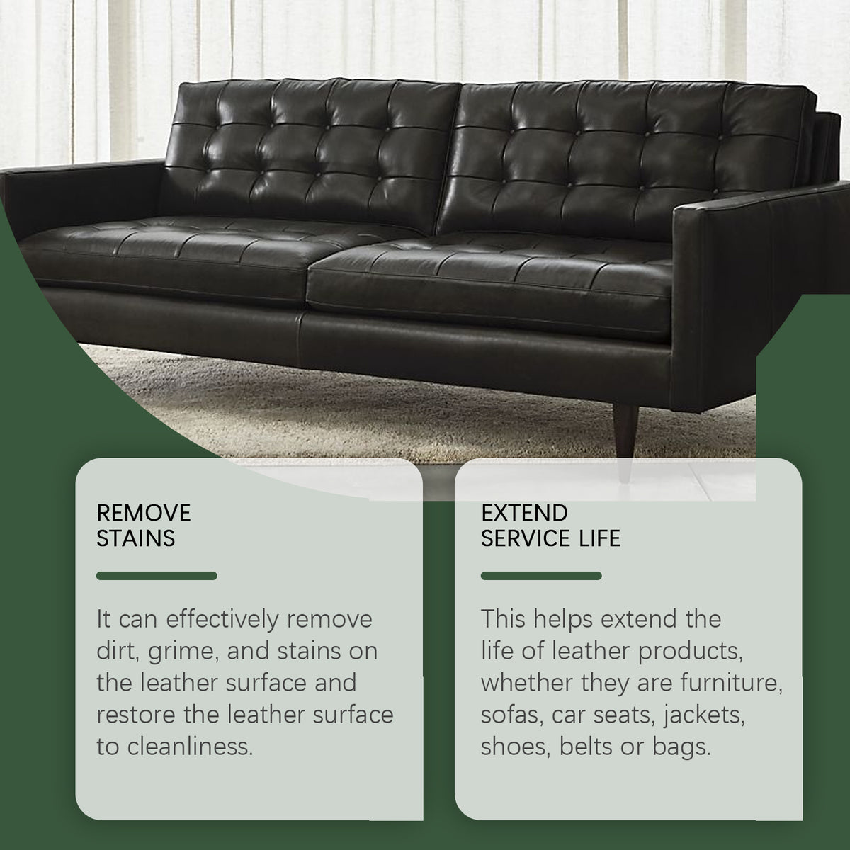 Leather Cleaner Spray for Sofas, Seats, Bags & Shoes