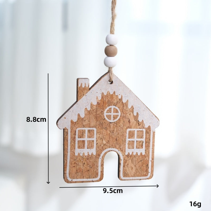 Rustic Wood Christmas Ornament Set of 4 Farmhouse Tree Decor