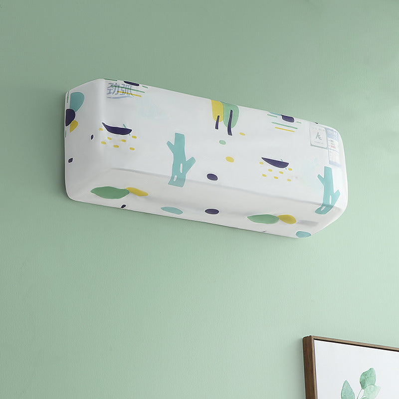 Wall AC Dust Cover Set with Fitted Decorative Print