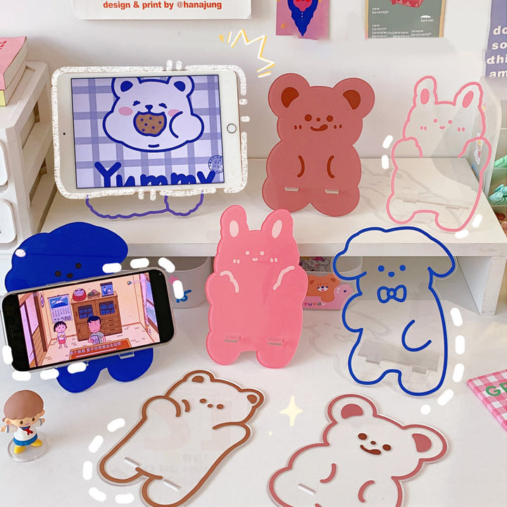Cute Acrylic Phone Stand for Desk Viewing
