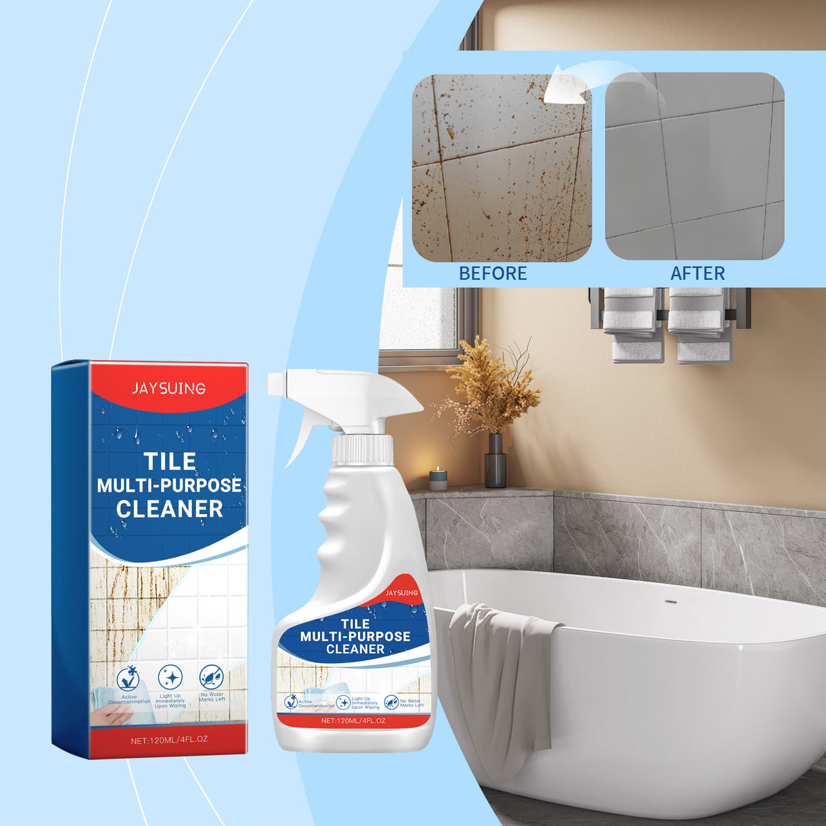 Tile Cleaner for Fast, Residue-Free Grout Deep Cleaning