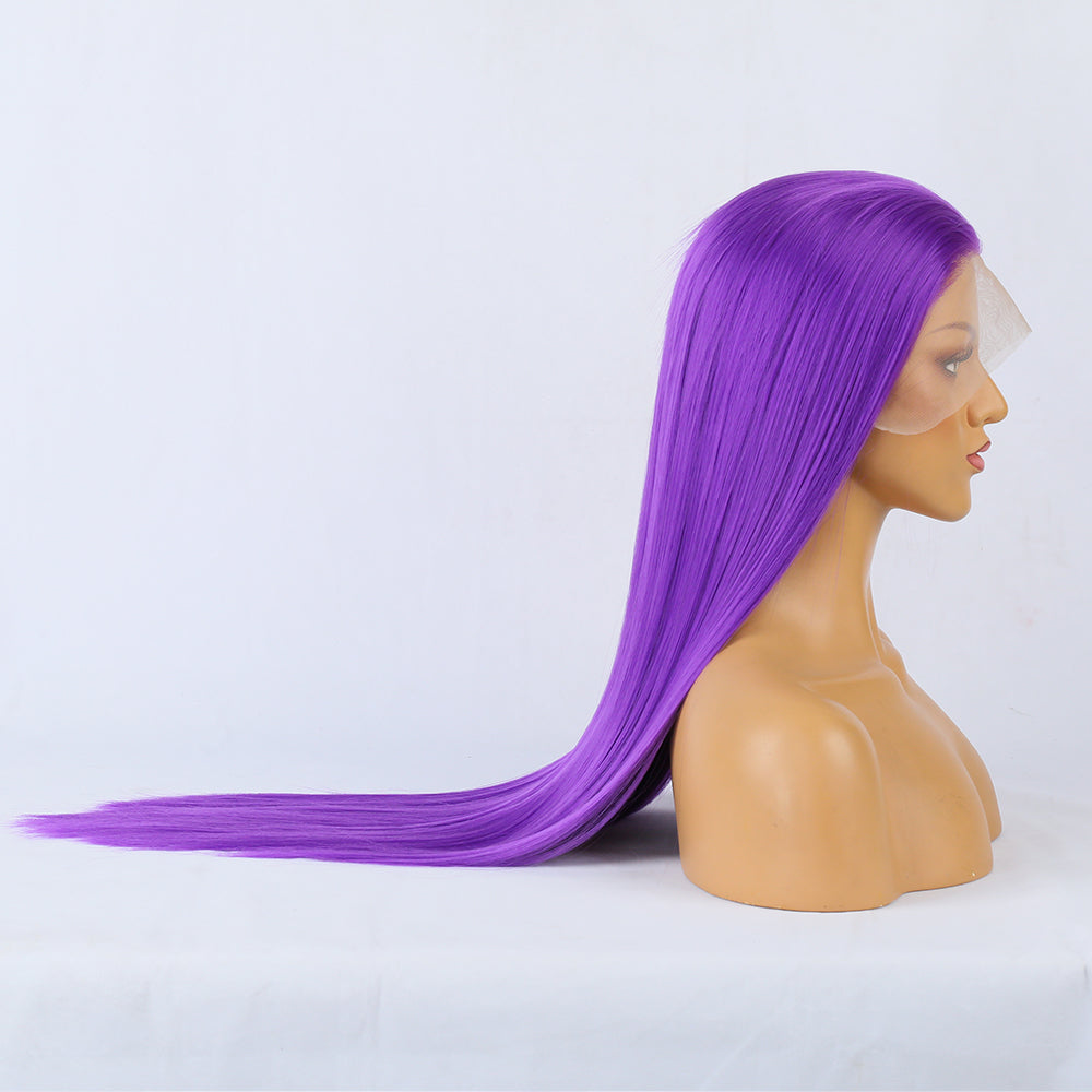 Lace Front Purple Wig for Instant Long, Bold Style
