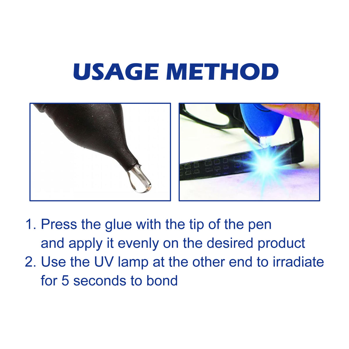 UV Glue Repair Pen with 5-Second Curing Light Tool