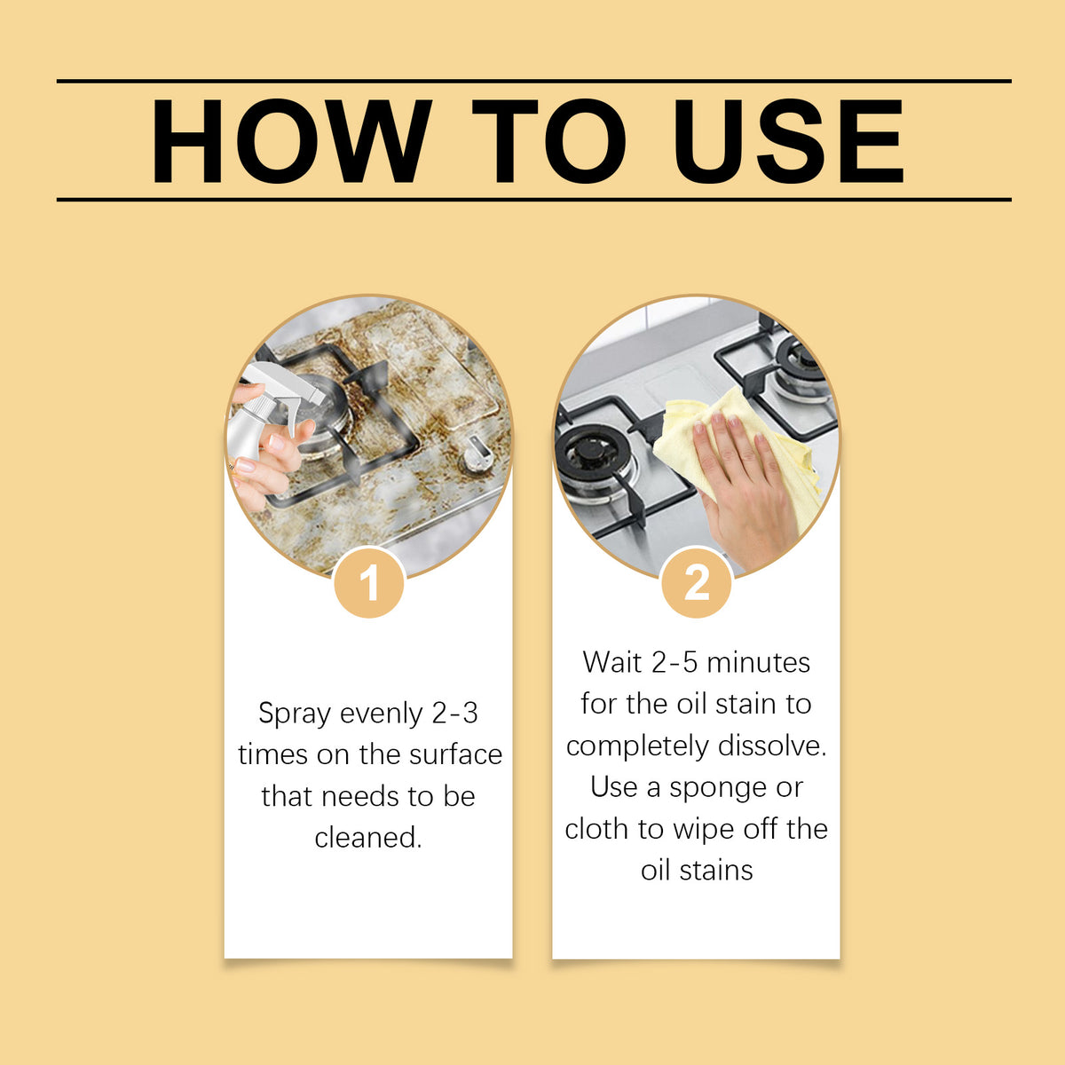 Kitchen Foam Cleaner for Grease & Stubborn Stains