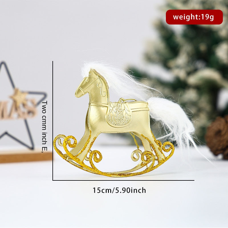 Christmas Rocking Horse Ornament Festive Holiday Charm