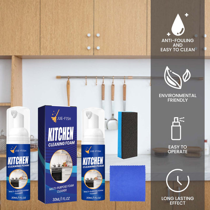 Kitchen Foam Cleaner — Heavy Oil Degreaser Spray Kit
