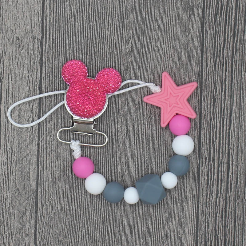 Silicone Beaded Pacifier Clip Chain for Babies