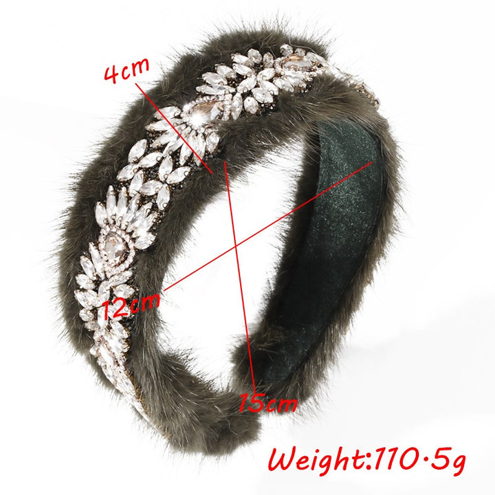 Velvet Crystal Headband for Glamorous Hair Styling
