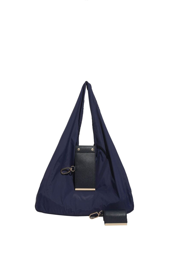 Reusable Tote Bag with Attached Key Holder Pouch