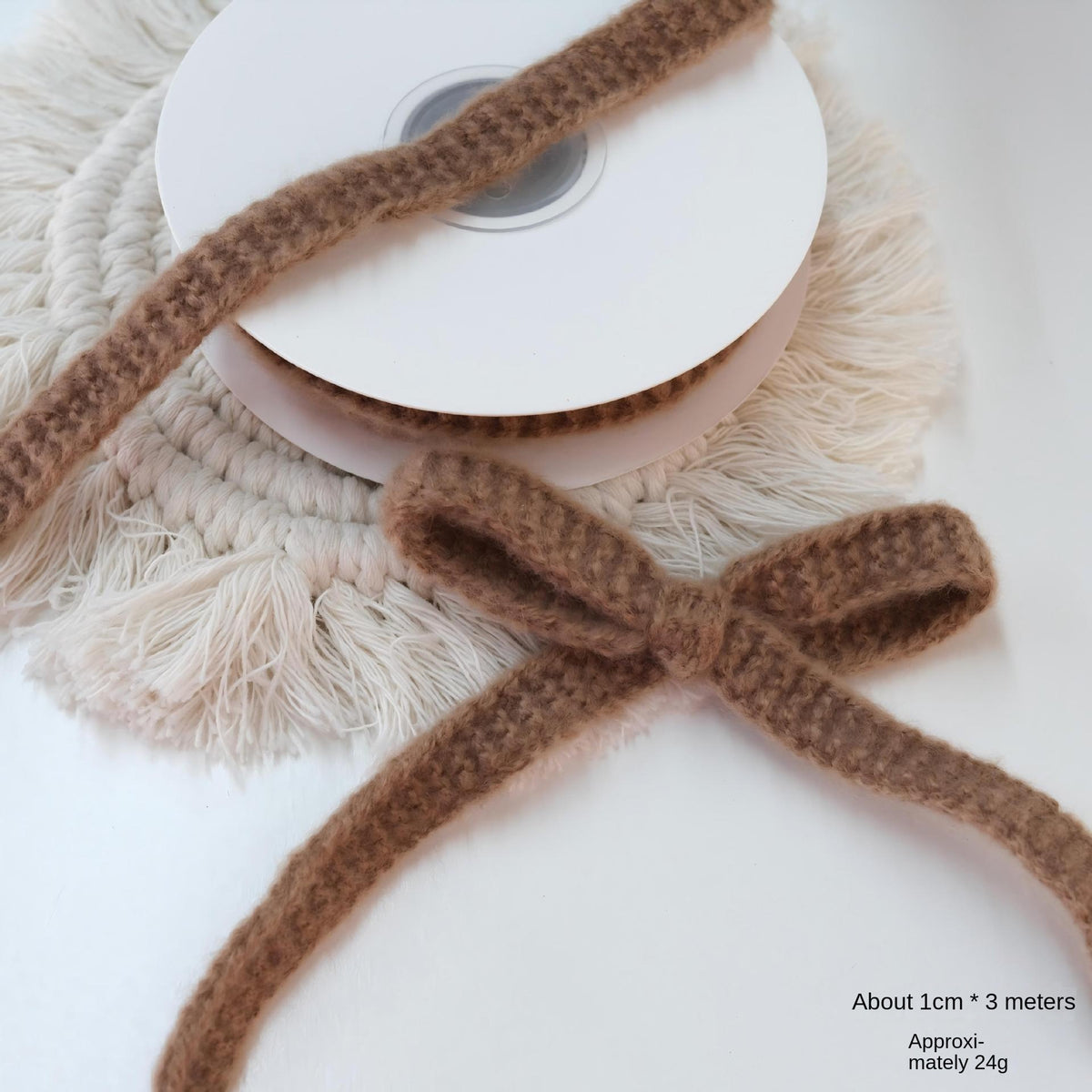Knitted Yarn Ribbon for Cozy Christmas Gift Wrapping