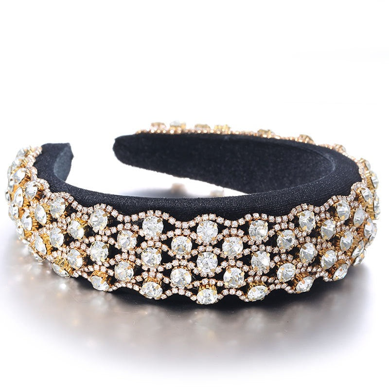 Rhinestone Headband – Wide-Edge Glamour For Any Outfit
