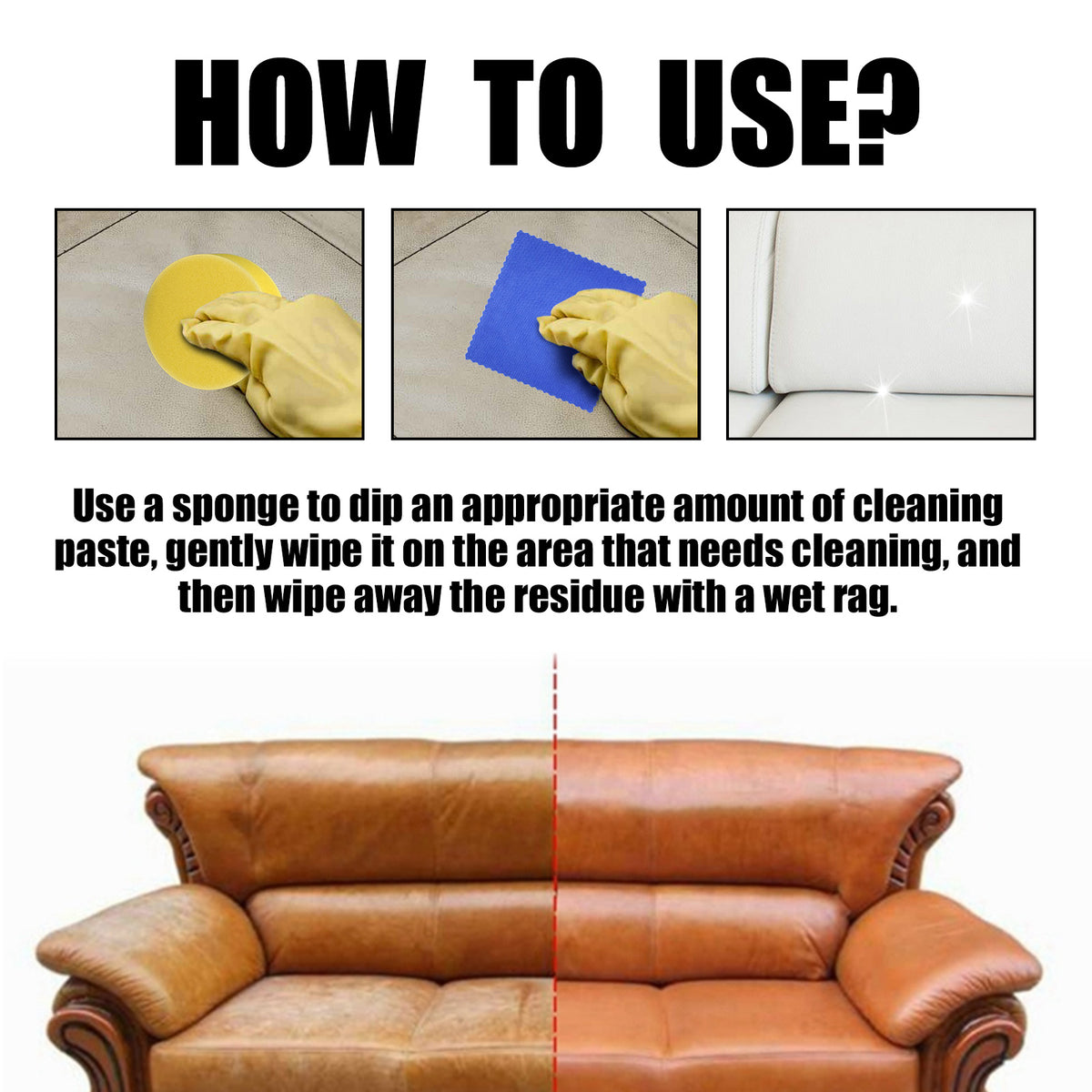 Leather Cleaning Cream for Brighter, Cleaner Surfaces