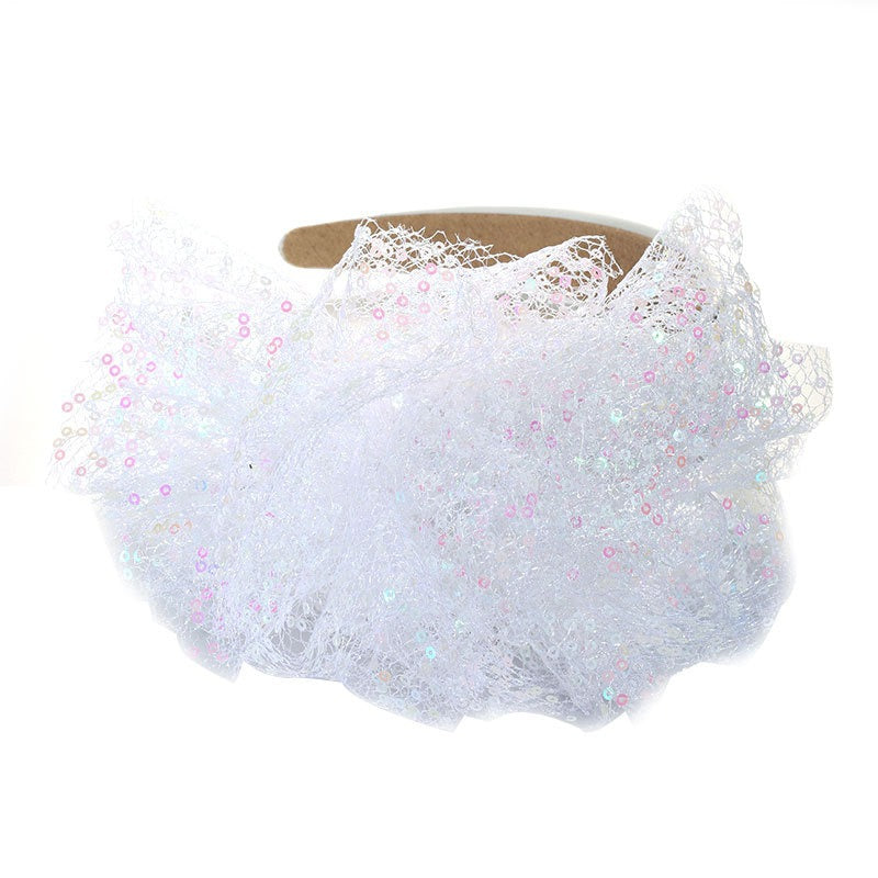 Sequin Flower Headband For Girls, Sparkling Style