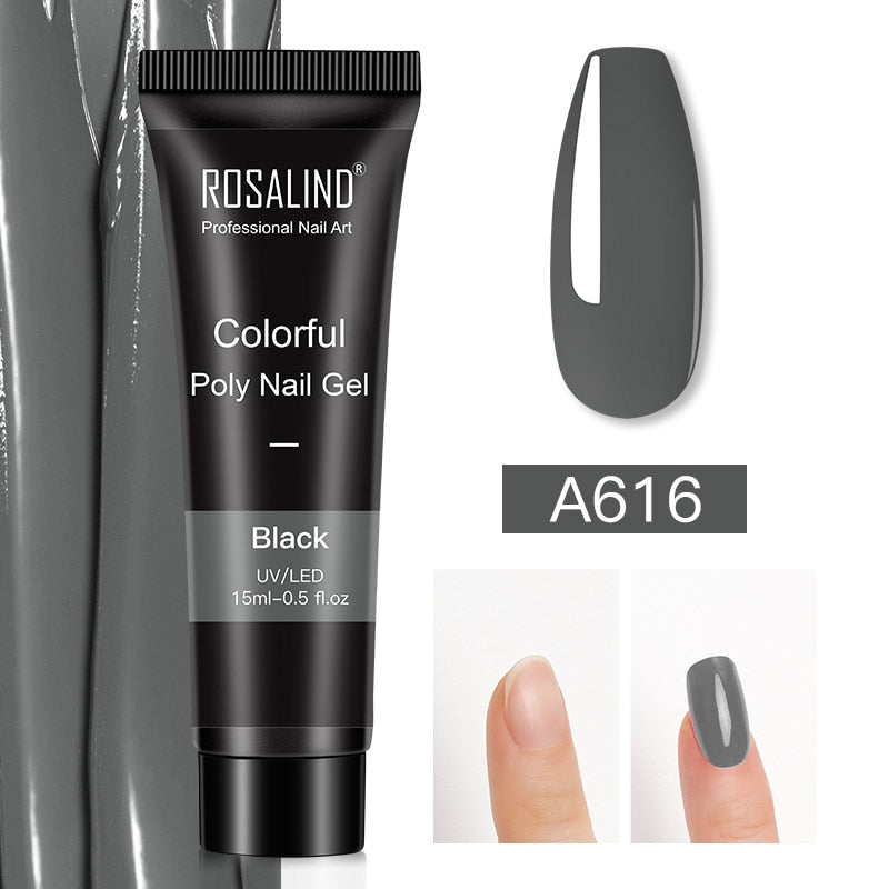 Glitter Poly Nail Gel Extensions for Salon-Style Sparkle