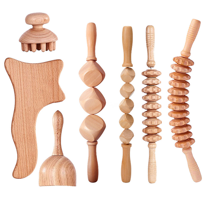 Wood Therapy Massage Tools Set — Hand-Crafted Meridian Release