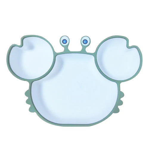 Silicone Baby Plate With Suction Base for Mealtime