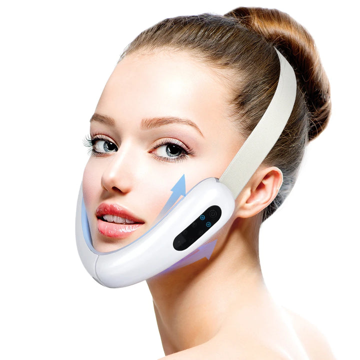 Chin V‑Line LED Light Therapy Belt — Visibly Firm