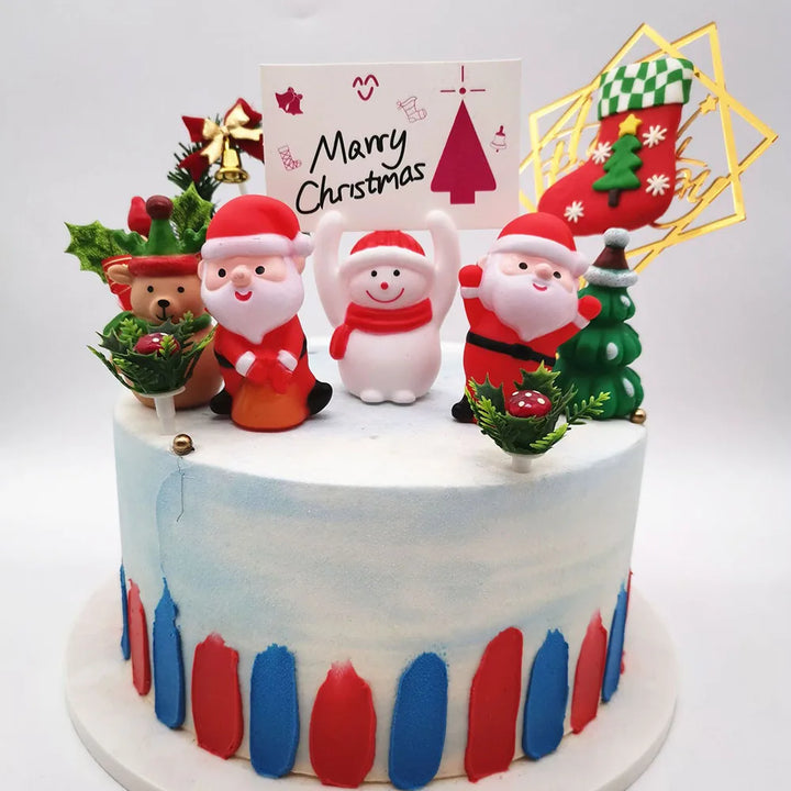 Christmas Figurines for Cake and Tree Decorations