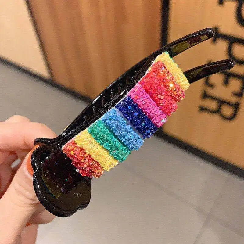 Korean Rainbow Hair Clips for Easy Ponytails & Buns