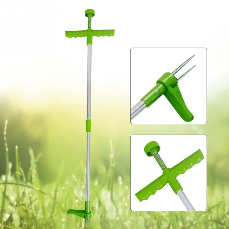 Stand-Up Long Handle Weed Puller for Whole Taproots