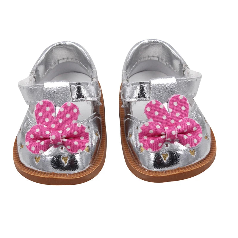 Doll Shoes 7cm Bow Skull Pattern Mini Doll Accessories