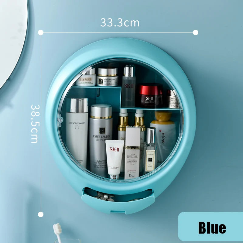 Wall-Mounted Makeup Organizer for Bathroom Beauty Storage