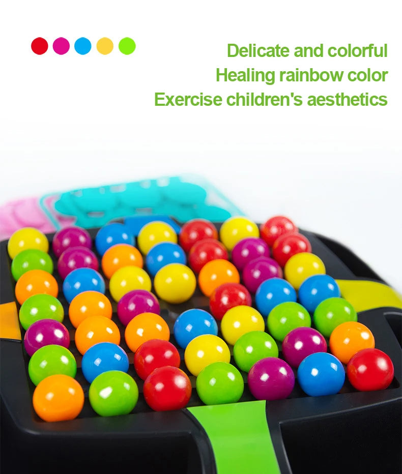 Rainbow Ball Elimination Puzzle Game Toy for Young Kids