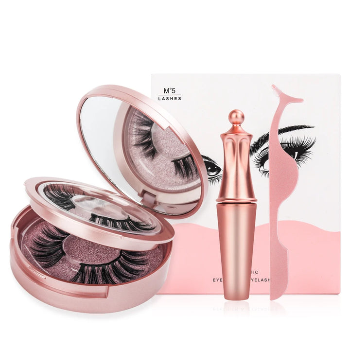 Magnetic False Eyelashes with Eyeliner, 5 Magnets