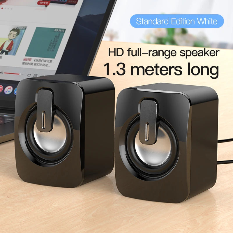Mini USB Wired Speaker — 3D Stereo Sound for Laptop & PC