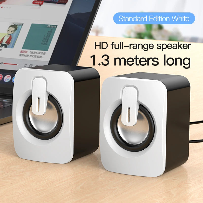 Mini USB Wired Speaker — 3D Stereo Sound for Laptop & PC