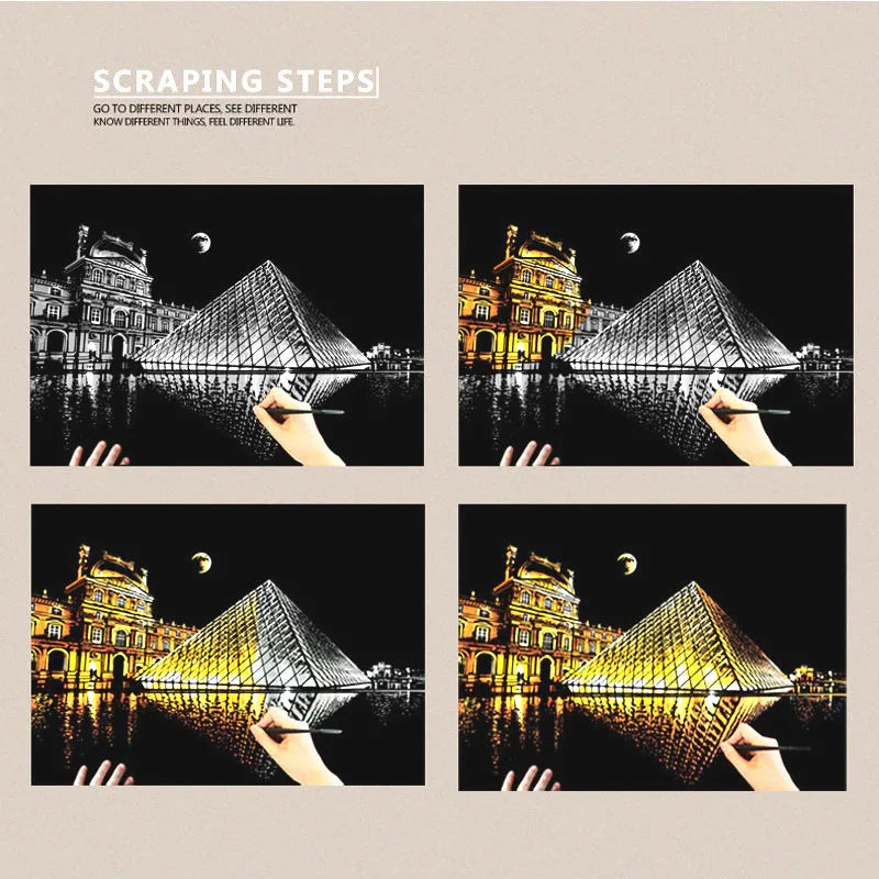 Kids Scratch Art Kit: Magic Seascape Painting Fun