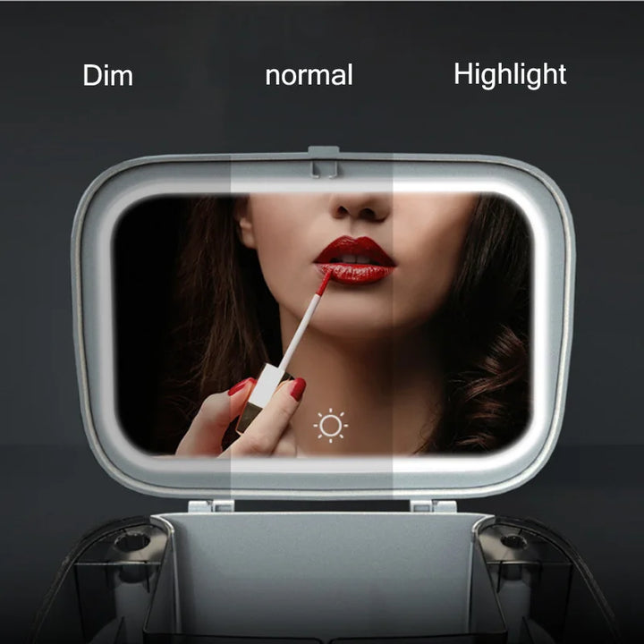 LED Makeup Mirror with Storage — Flawless Lighting & Tidy