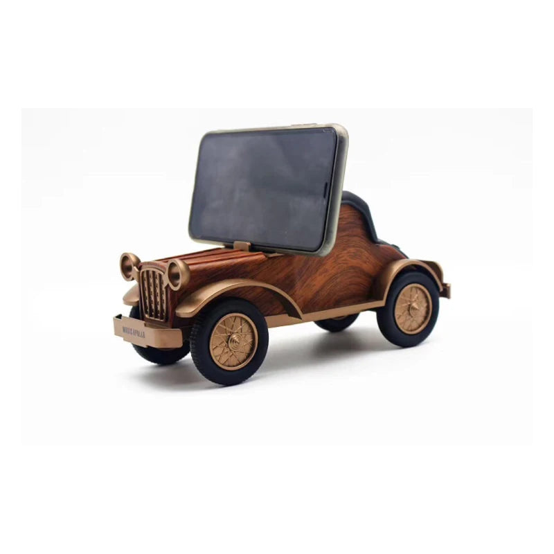 Retro Classic Car Bluetooth Speaker — Vintage Wood Grain