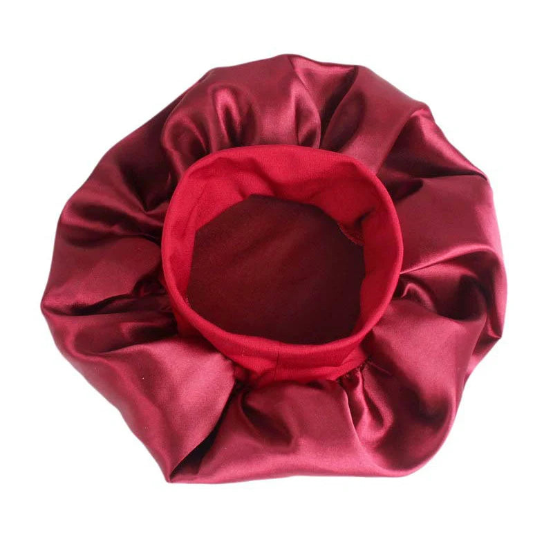 Adjustable Satin Bonnet for Long Hair — Sleep Cap