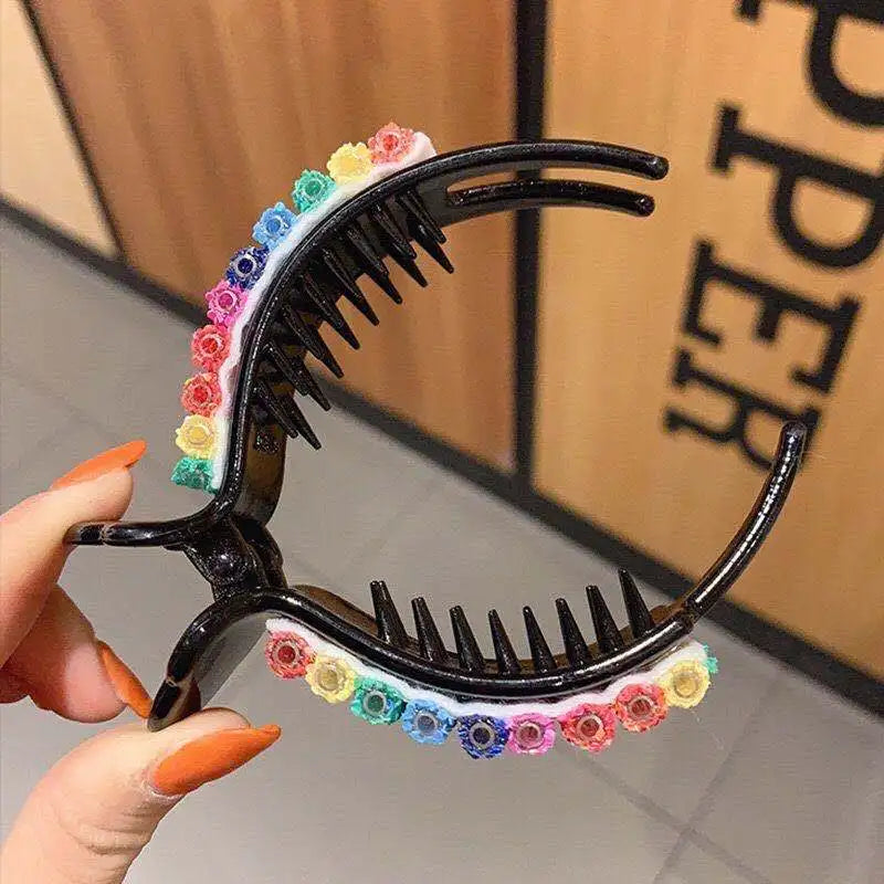 Korean Rainbow Hair Clips for Easy Ponytails & Buns