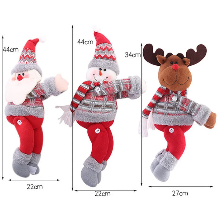 Santa Claus Elk Window Curtain for Christmas Decor