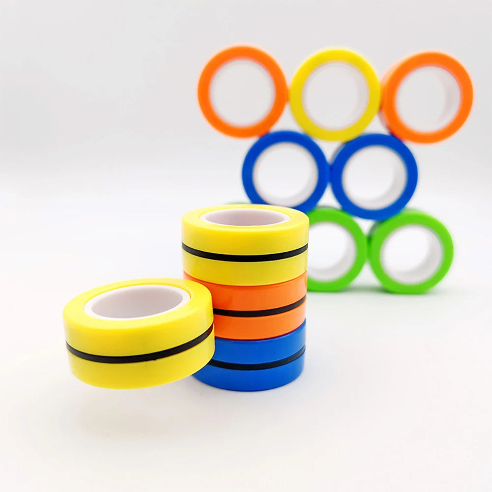 Magnetic Fidget Rings for Stress Relief, 3-Piece Set