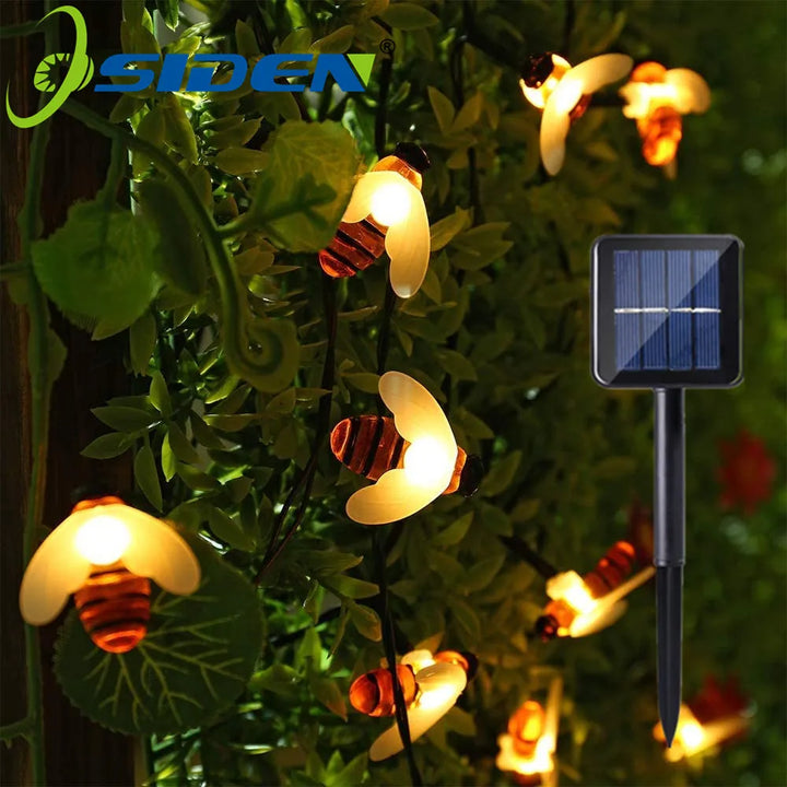 Solar Christmas Tree Lights Garland, 8-Mode Outdoor