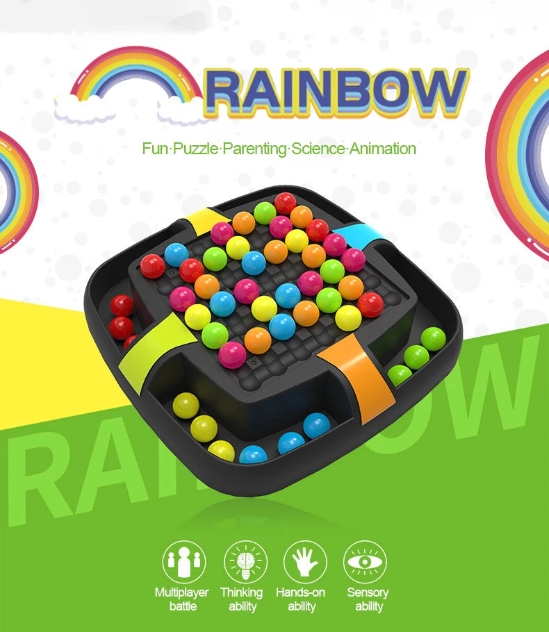 Rainbow Ball Elimination Puzzle Game Toy for Young Kids