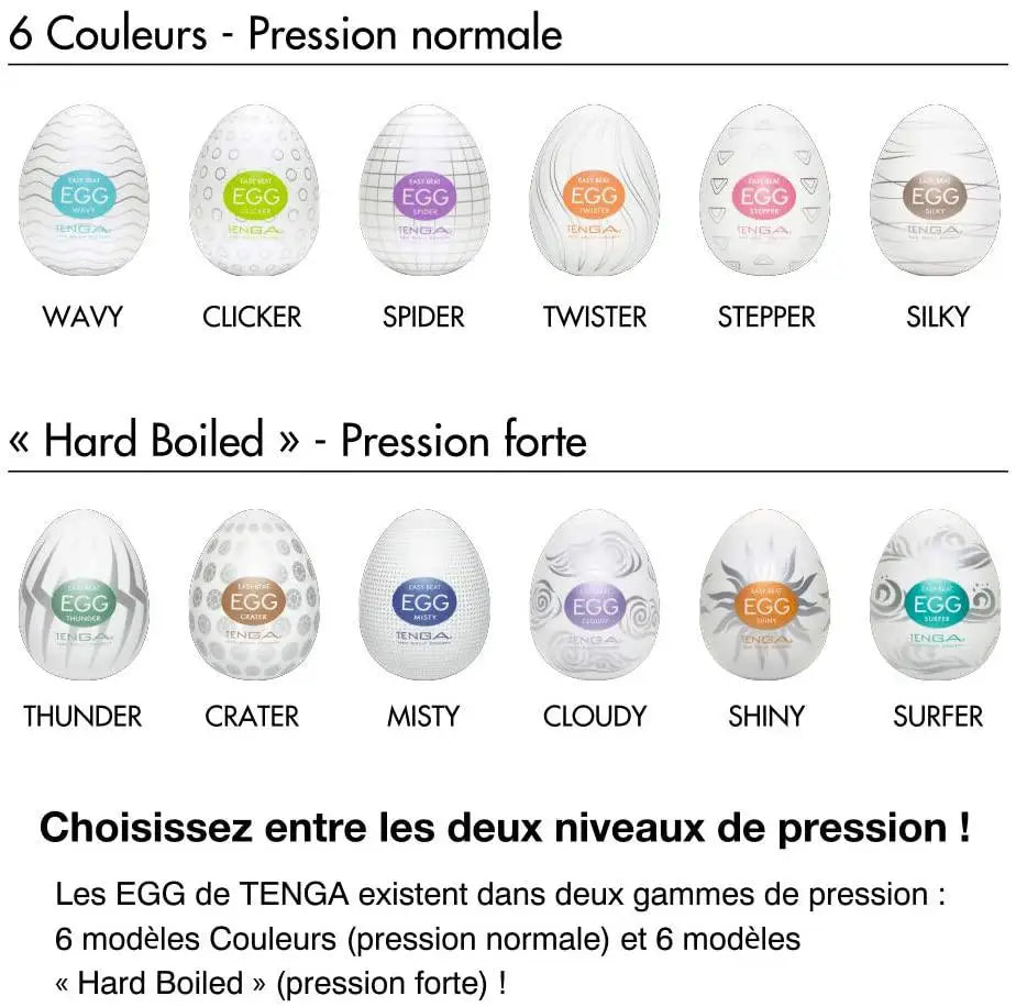 Tenga Egg Masturbator 6-Pack for Solo Male Pleasure