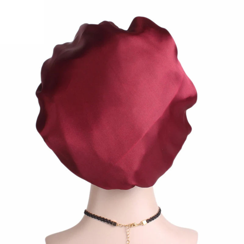 Adjustable Satin Bonnet for Long Hair — Sleep Cap
