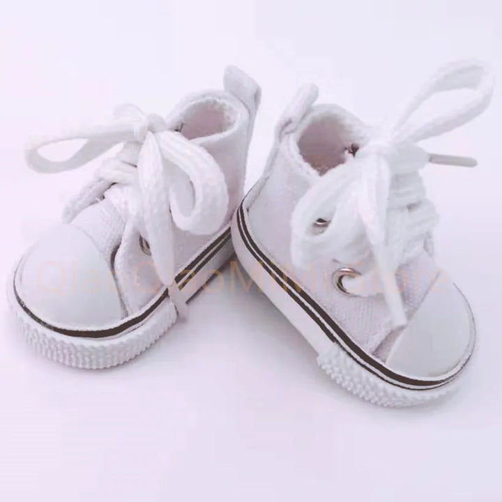 1/6 BJD Doll Shoes – 5cm Candy-Color Canvas High Tops