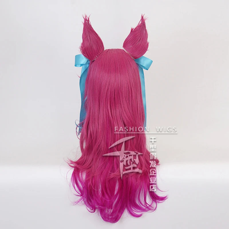 Spirit Blossom Ahri Cosplay Wig With Ears Headwear