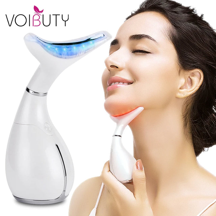 LED Light Therapy Neck & Face Lifting Device — Visible
