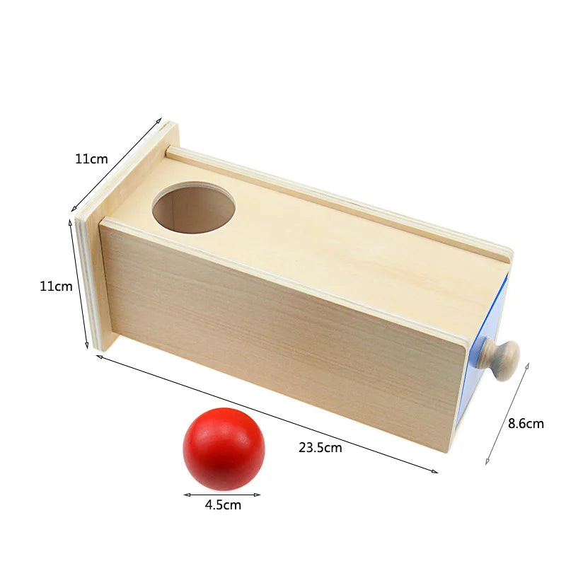 Montessori Ball Box Toy for Toddler Object Permanence