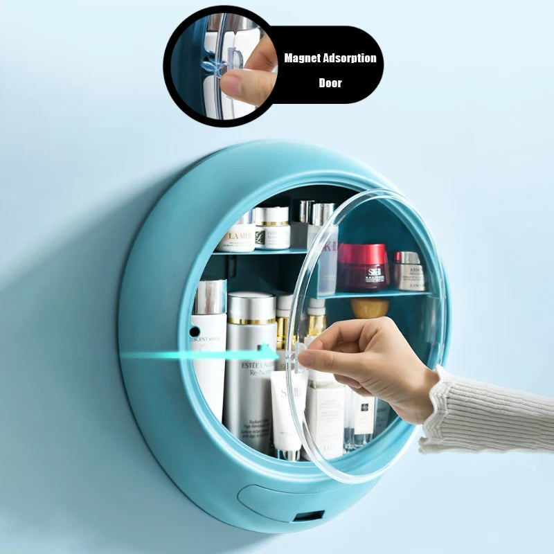 Wall-Mounted Makeup Organizer for Bathroom Beauty Storage