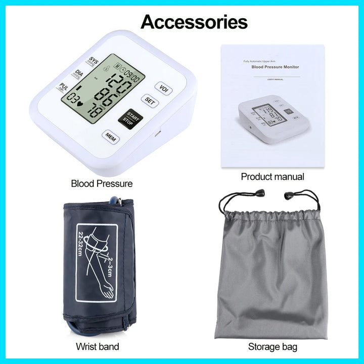 Arm Blood Pressure Monitor – Accurate Heart Rate & BP Tracker