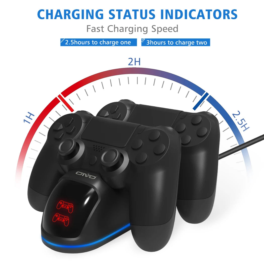 OIVO PS4 Controller Charging Dock — Fast Dual Charger