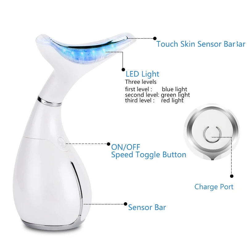 LED Light Therapy Neck & Face Lifting Device — Visible